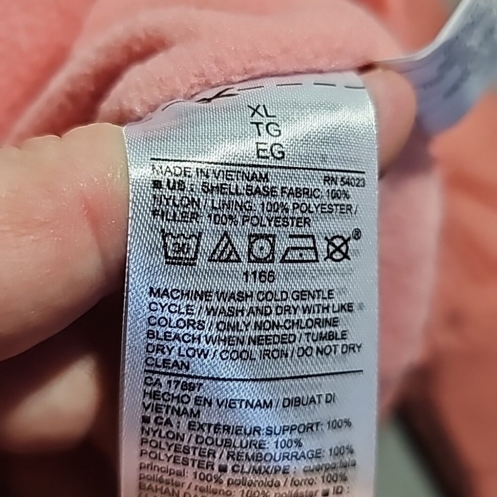 Old Navy XL pink zip up puffer coat - Picture 7 of 7